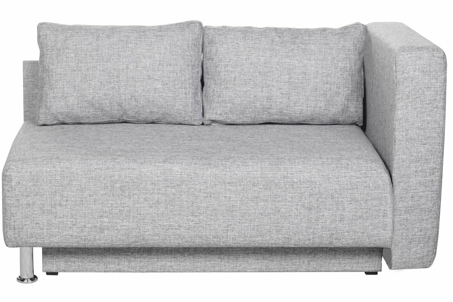 фото Софа раскладная Бонн серая рогожка, подлокотник справа