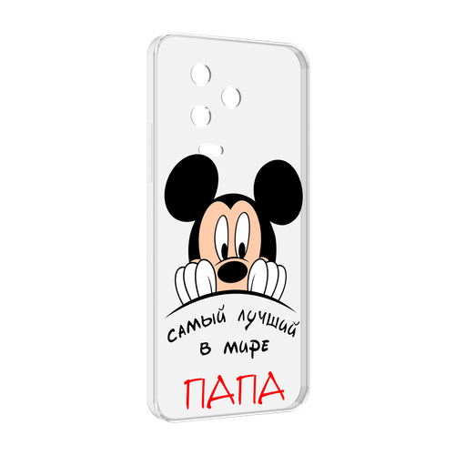 Чехол MyPads Самай лучший папа Микки Маус для Infinix Note 12 Pro 4G X676B задняя-панель-накладка-бампер