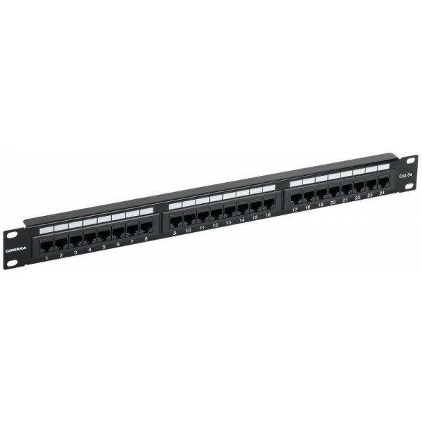 Патч-панель ITK GENERICA (PP24-1UC5EU-K05-G) 19" 1U 24xRJ45 кат.5e UTP - фото №3