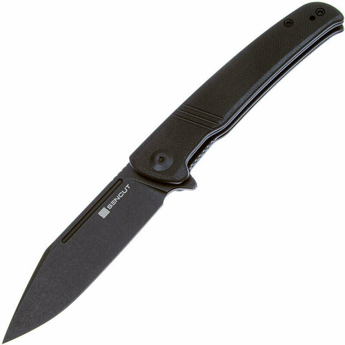 фото Складной нож sencut brazoria blackwash сталь d2 sa12a, рукоять black g10