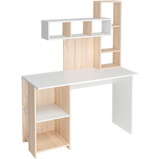 фото Стол компьютерный WOODVILLE Олимп дуб сонома / белый