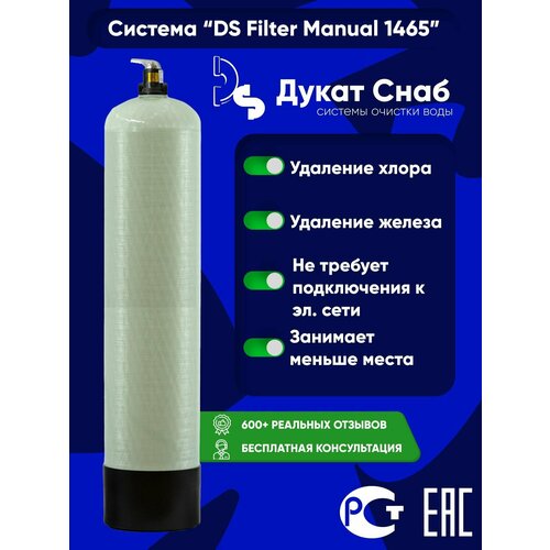 ds filter standart 1465 для очистки воды из скважины от железа и марганца Filter Ds Manual 1465 для очистки воды на даче и частном доме от железа