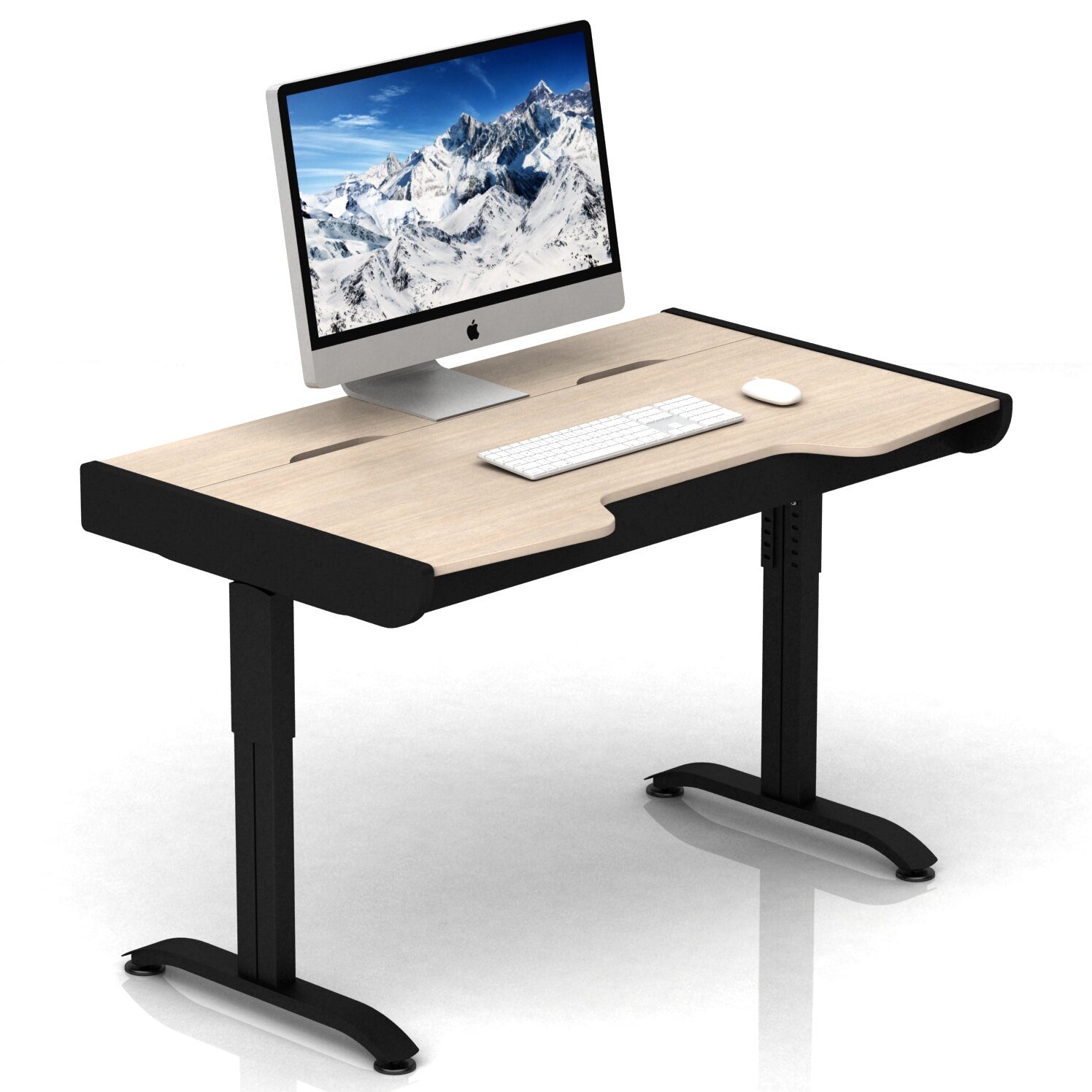 Компьютерный стол DX UNO ARENA BLACK молочный дуб