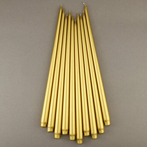 Candleslight Высокие свечи Андреа Velvet 40 см, 10 шт, золотые всв-40-7-набор