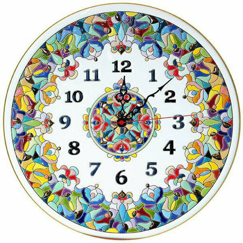 Рус-Арт Декоративные настенные керамические часы 40 см (Ч-4015)
