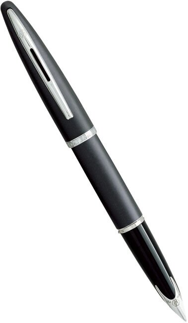 Waterman S0700440 Перьевая ручка waterman carene, charcoal grey st (перо f)