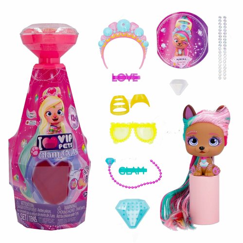 Фигурка VIP Pets Glam Gems Модные щенки Aurora - IMC Toys [715684/714359]