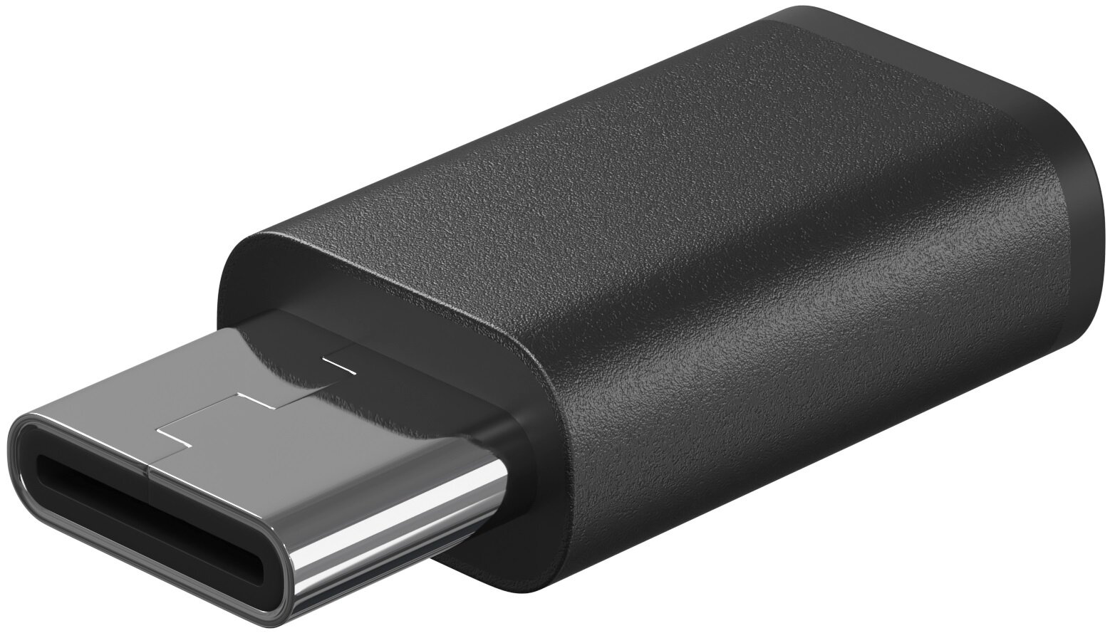 Адаптер переходник Micro USB - Type-C GSMIN Cay (Черный)
