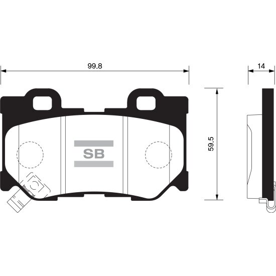 Колодки тормозные задние Sangsin Brake для INFINITI FX35/FX37/FX50/G37 / NISSAN Z350 08->, SP1472, 4 шт