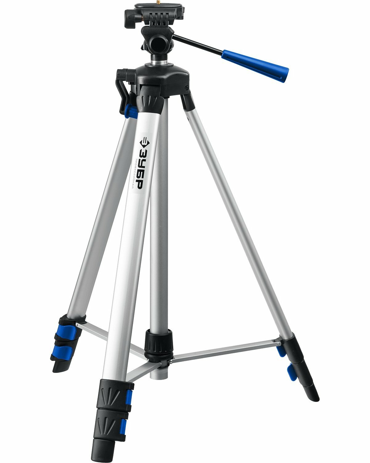 Элевационный штатив ЗУБР высота 59-150 см алюминиевый с поворотной головой нагрузка 2 кг выдвижная часть 20 см