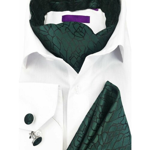 Шейный платок , вискоза, для мужчин, зеленый