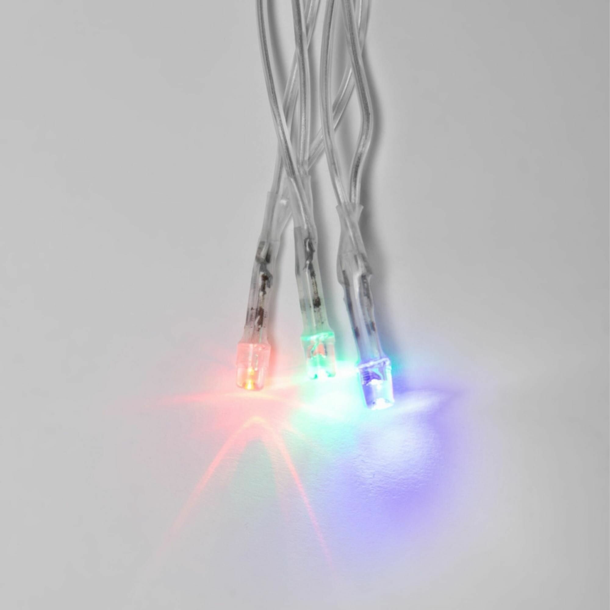 Гирлянда светодиодная занавес Uniel электрическая 3x2 м разноцветный свет 1 режим 264 лампы цвет прозрачный - фото №7