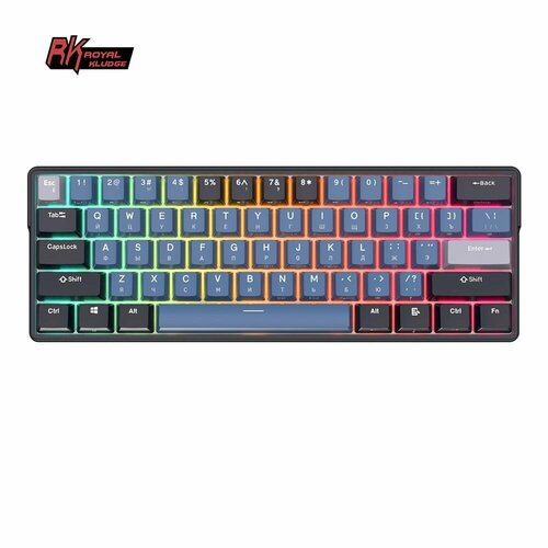 Беспроводная клавиатура Royal Kludge RK61 Plus RGB Черная коричневые свитчи 669800₽