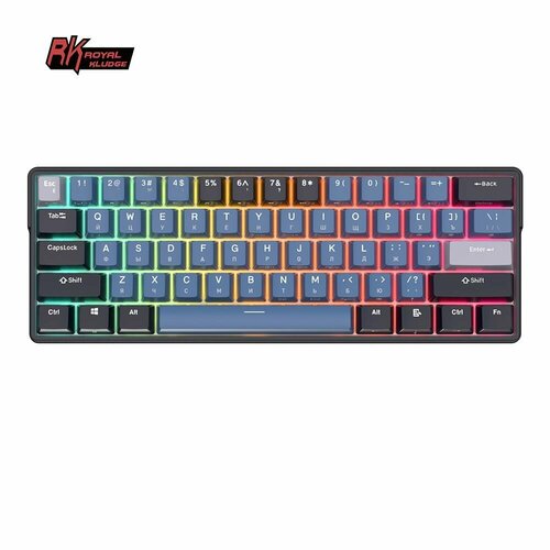 Беспроводная клавиатура Royal Kludge RK61 Plus RGB Черная (коричневые свитчи)