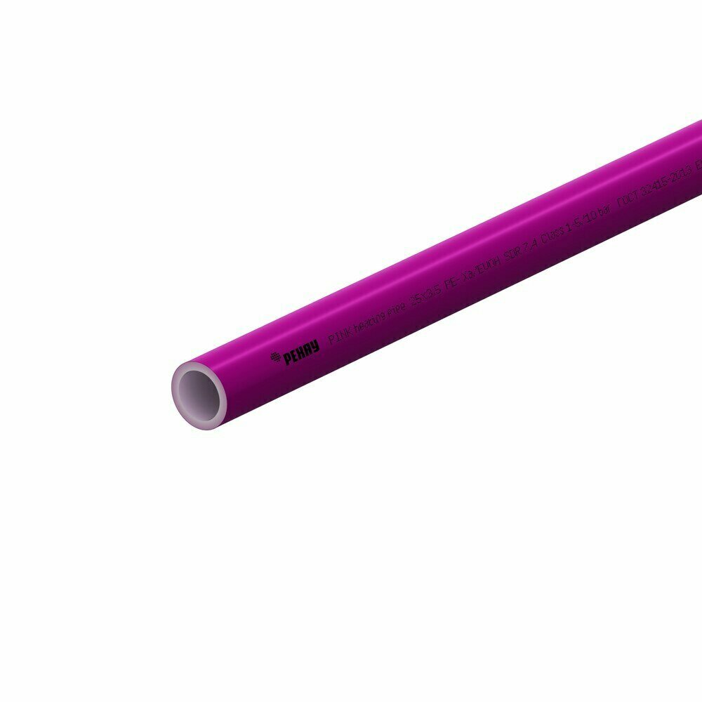 Труба из сшитого полиэтилена PE-Xa Рехау Pink 25х35 мм PN10 (50 м) (11360623050)