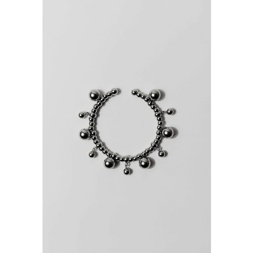 фото Жесткий браслет ресурс жесткий браслет ресурс с шарами, металл, серебряный, серый