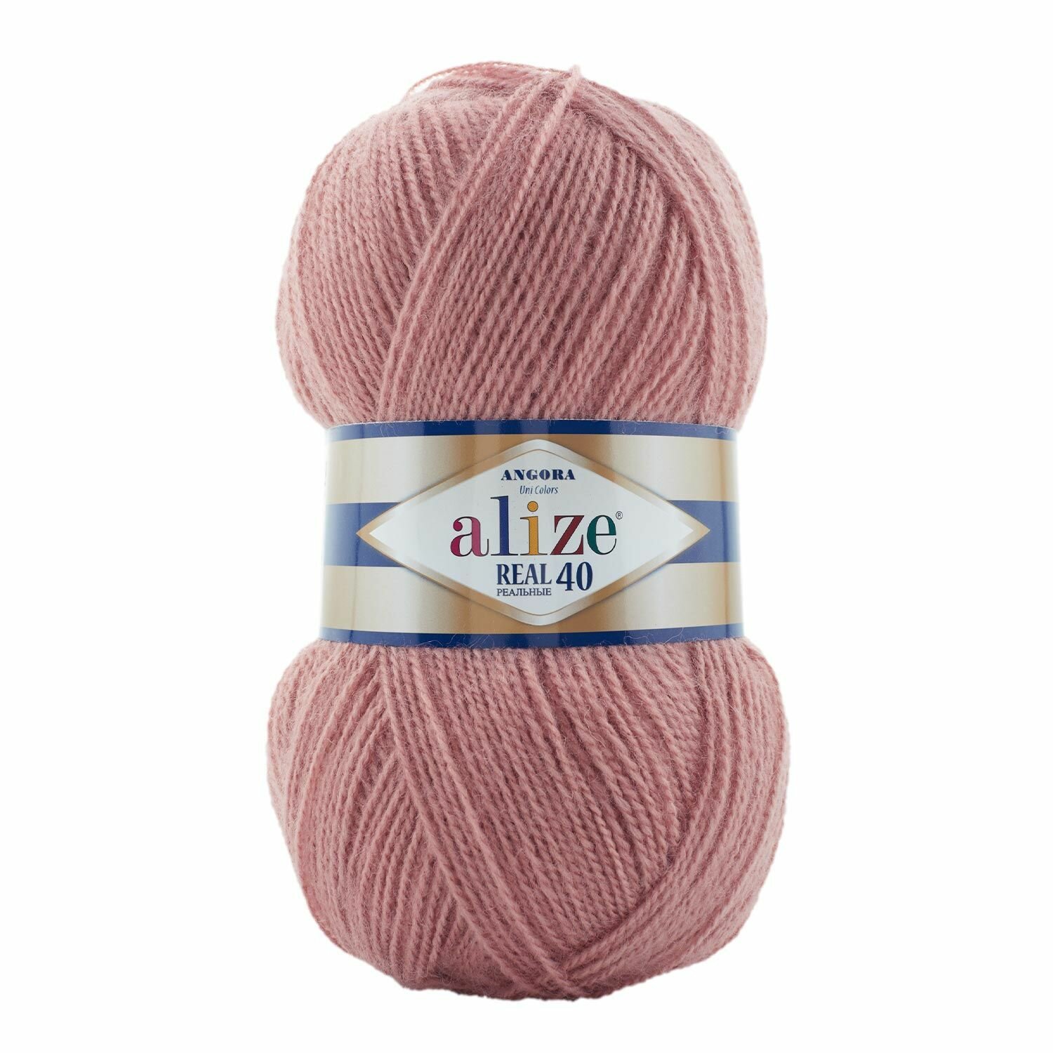 Ангора реал 40 Angora Real 40 упаковка 5 мотков 100 г. 430 м 40% шерсть, 60% акрил, цвет 301 розовый