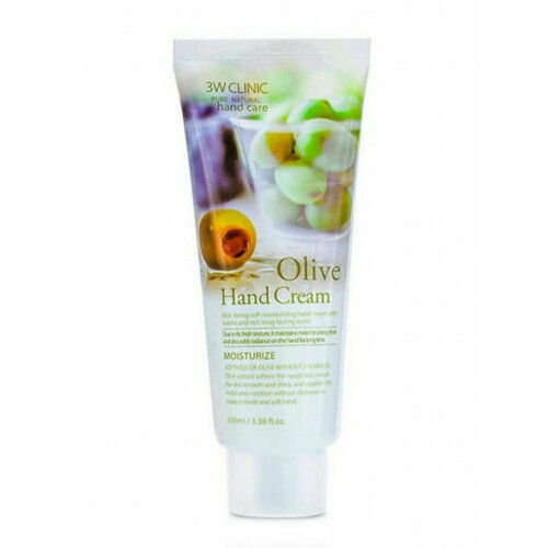 3W CLINIC, Крем для рук с экстрактом оливы, 100 мл, 3 шт крем для рук 3w clinic moisturizing apple hand cream 100 мл