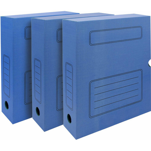 Набор из 13 штук Короб архивный Silwerhof микрогофрокартон корешок 75мм A4 синий (упак:3шт) короб архивный бюрократ kka 200 микрогофрокартон 200мм a4 260x320x200 ассорти