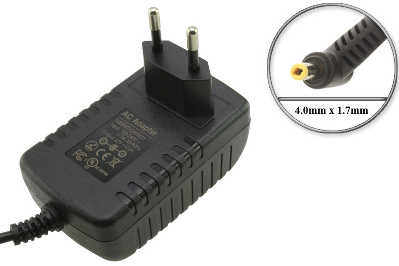 Зарядное устройство 22V - 22.6V, 0.5A, 4.0mm x 1.7mm (S009ACV2400021, 5102767-52, 90500857, AC200050WR), для Black and Decker CD18C, CD18CAB, EPC18