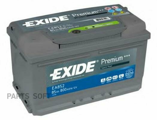 EXIDE EA852 Premium аккумуятор 12V 85Ah 800A ETN 0(R+) B13 315x175x175 19,1kg