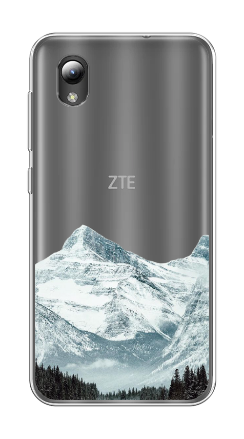 Силиконовый чехол на ZTE Blade A31 Lite / ЗТЕ Блейд А31 Лайт Горы арт 1, прозрачный