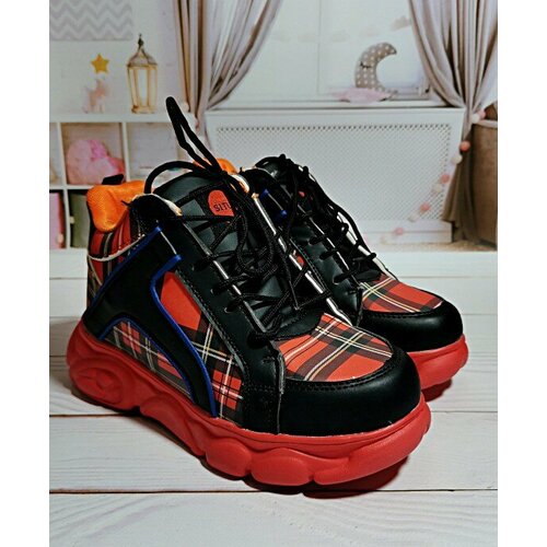 Ботинки, размер 39, красный