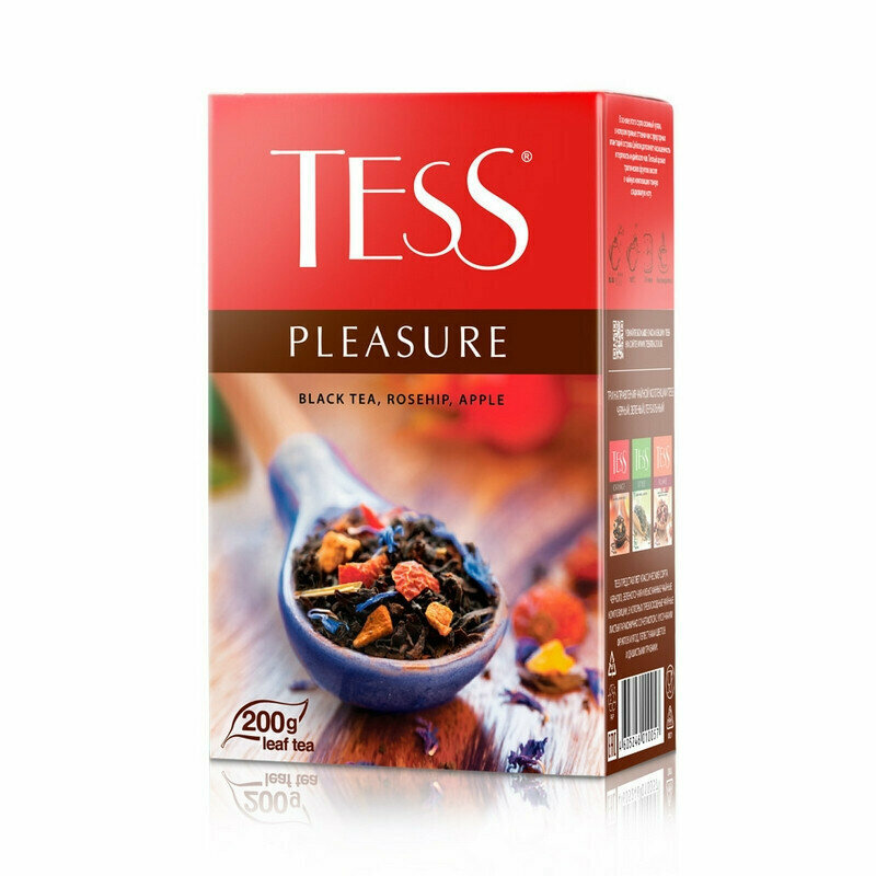 Чай Tess Pleasure листовой черный с добавками,200г