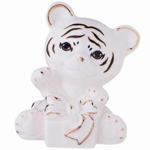 Тигренок белый, 8*6*8см, фарфор