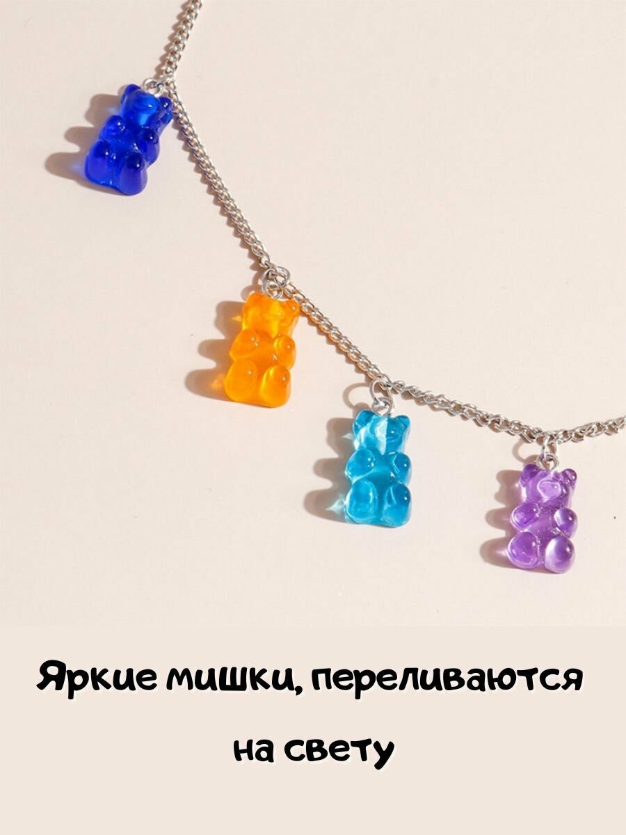 Колье DRAKON IRG, длина 41 см, разноцветный — фото 1