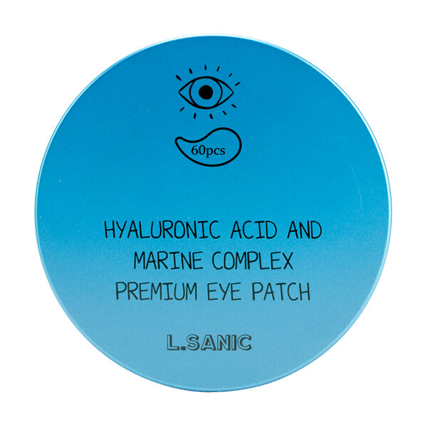 L.Sanic Hyaluronic Acid And Marine Complex Premium Eye Patch Патчи для глаз с гиалуроновой кислотой и экстрактами водорослей