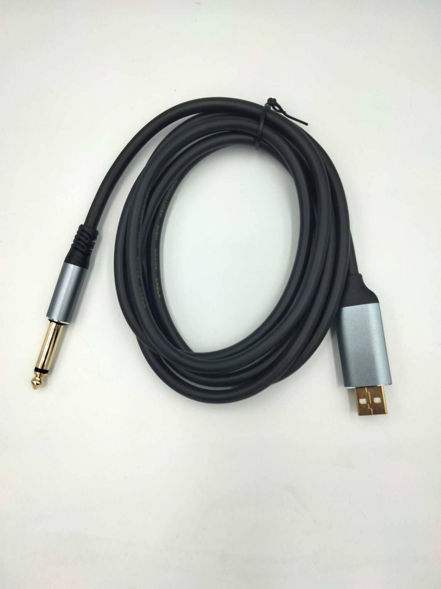 "Гитарный кабель Jack 6,3 мм на USB-A", 1,8 м