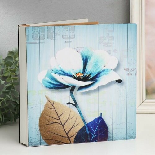 Фотоальбом на 100 фото 10х15 см Голубой цветок 22х4х23 см 1937₽