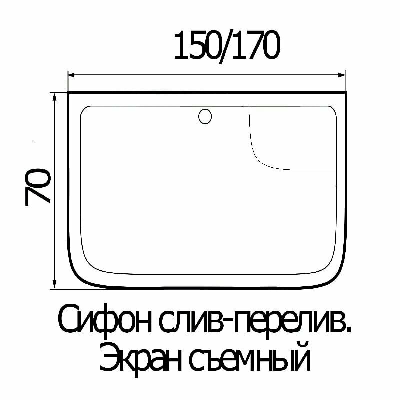 Ванна акриловая River WEMOR 150/70/55 S Белая 150*70*55.