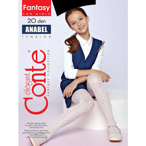 Колготки Conte-kids ANABEL, 20 den, размер 128-134, черный