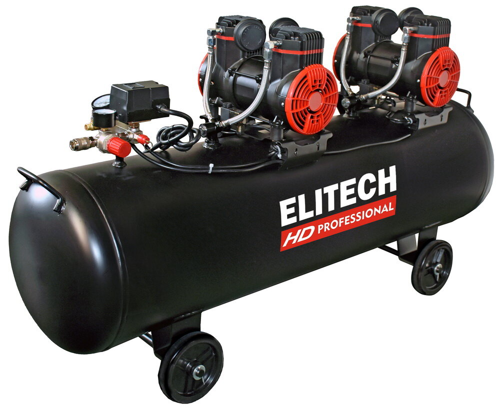 Компрессор Elitech ACF 500-120S (безмасляный) малошумный 220В 2.9кВт 120л 8 бар 500л/мин