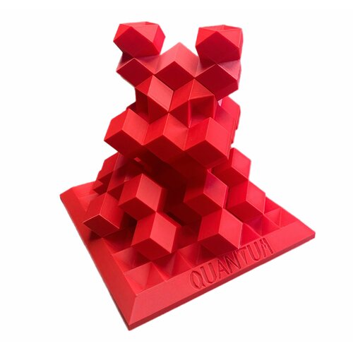 3D-конструктор Quantum из Ромбододекаэдров для сборки полигональных фигур (Красный) красный