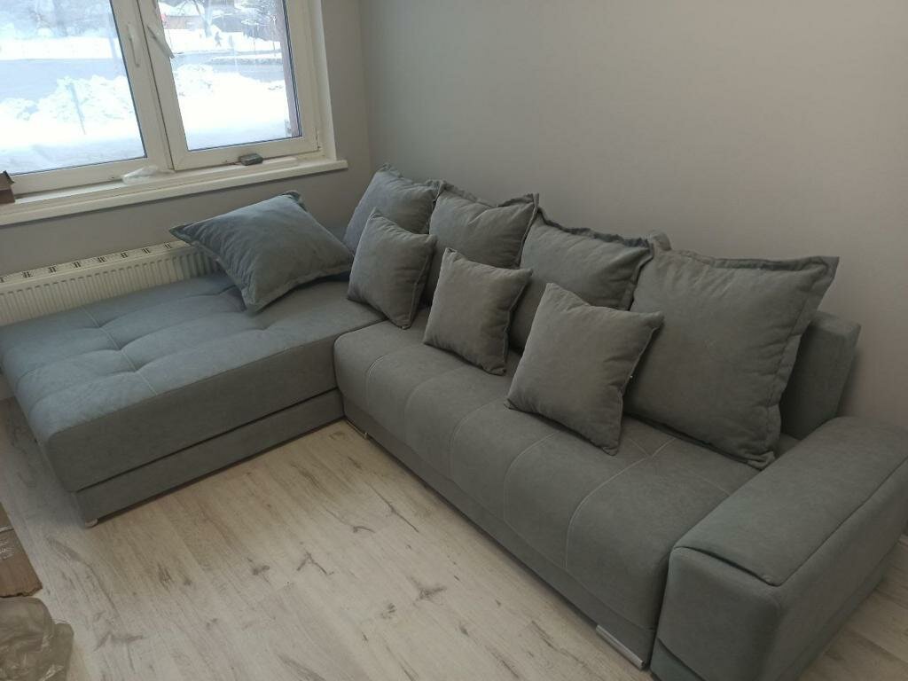 Угловой диван-кровать "Норд", 285х190х87см, наполнитель ППУ, ящик для белья, левый угол, RS-15