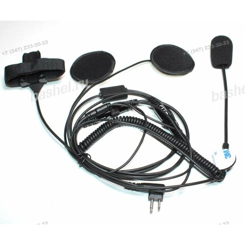 Motorcycle Headset Earpiece Mic, 2 Pin K-plug