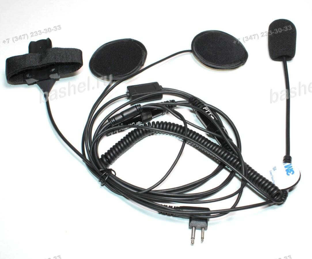 Motorcycle Headset Earpiece Mic, 2 Pin K-plug"