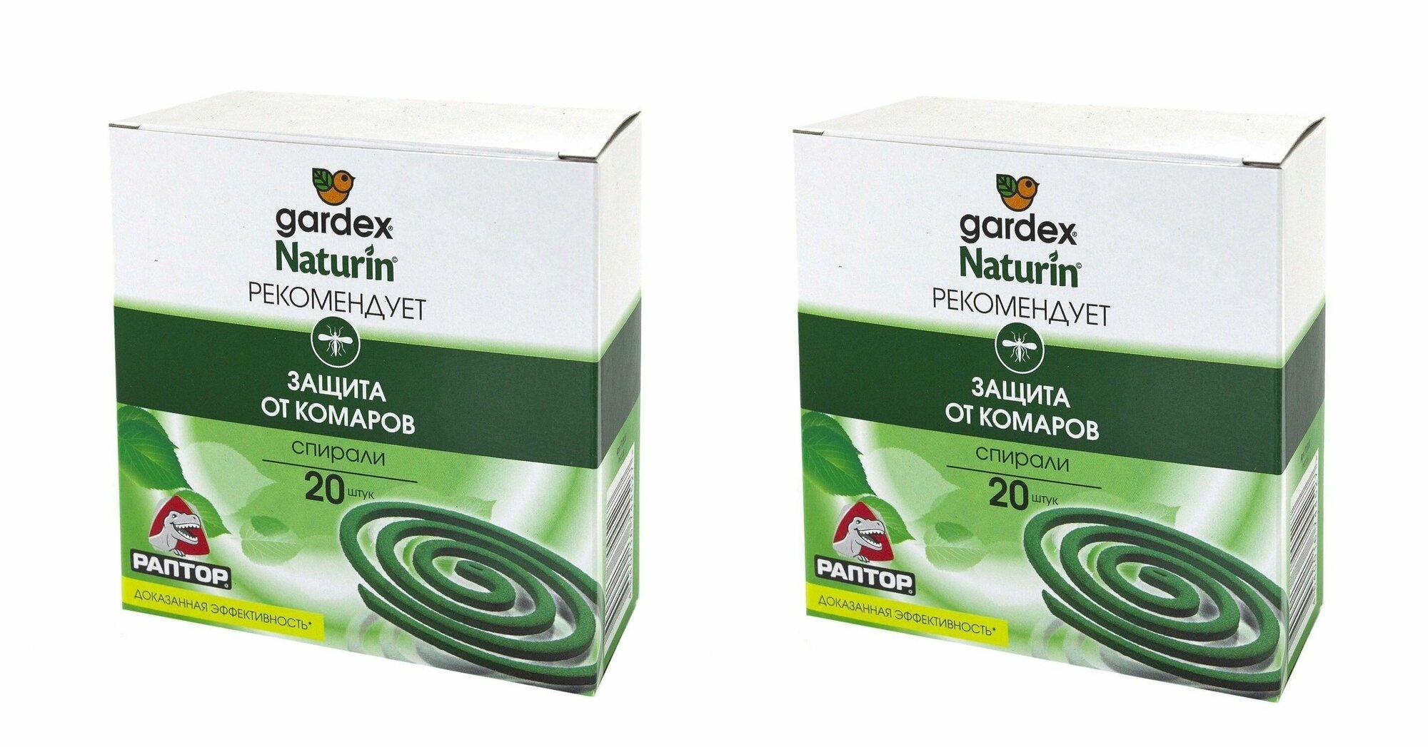 Раптор Спираль от комаров Naturin, 20 шт, 2 шт