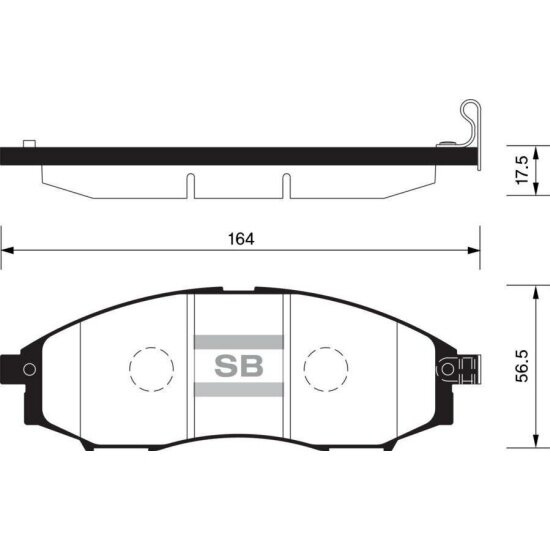 Колодки тормозные передние Sangsin Brake для NISSAN PickUp 02->/NP300 08->, 4 шт