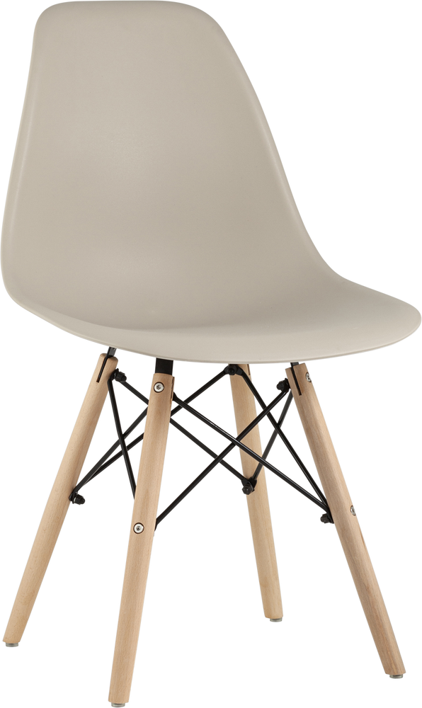 Комплект стульев Stool Group Eames DSW разборный каркас, бежевый 4 шт