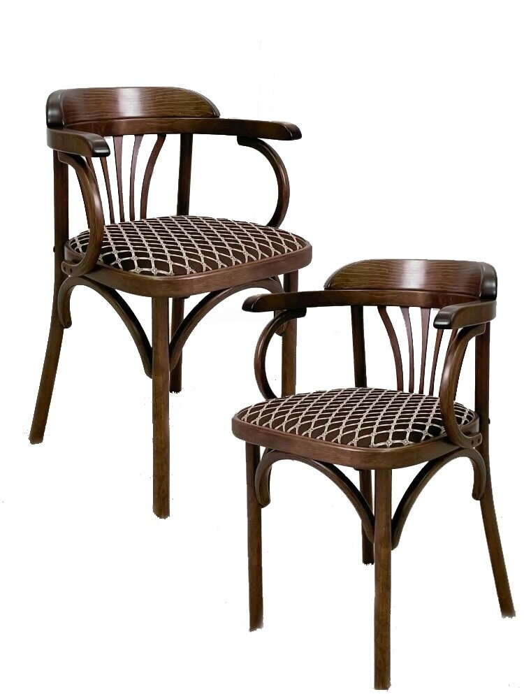 Комплект из 2-х стульев Венский мягкий (темный тон, ткань 3 brown)