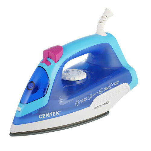 Утюг Centek CT-2348 18кВт керамика 200 мл паровой удар самоочистка 327900₽