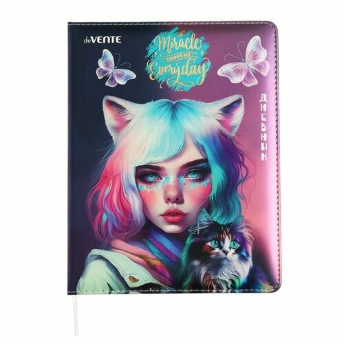 Дневник универсальный для 1-11 класса Miracle твёрдая обложка искусственная кожа с поролоном тиснение фольгой ляссе 80 гм2 798₽