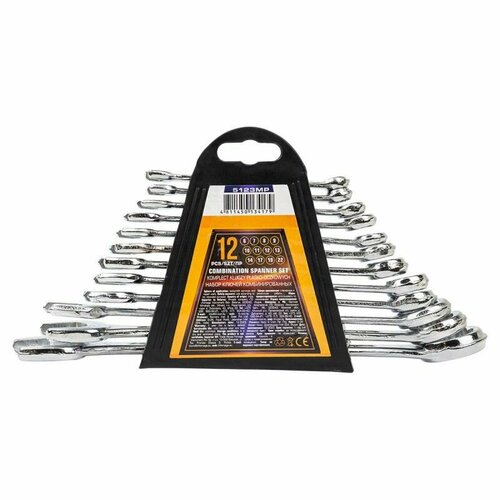 Набор ключей комбинированных MEGATOOLS 12 предметов (6-14,17,19,22мм), в пластиковом держателе