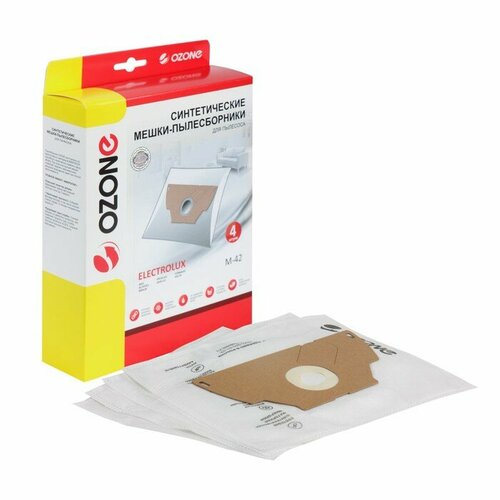 Мешки-пылесборники M-42 Ozone синтетические для пылесоса 4 шт комплект из 6 шт 2403₽