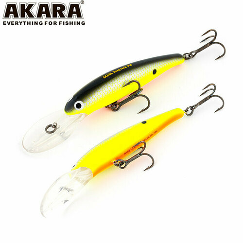 Рыболовная приманка на судака, окуня, щуку Воблер Akara Deep Jeck 90F 90мм. 12г. №A33