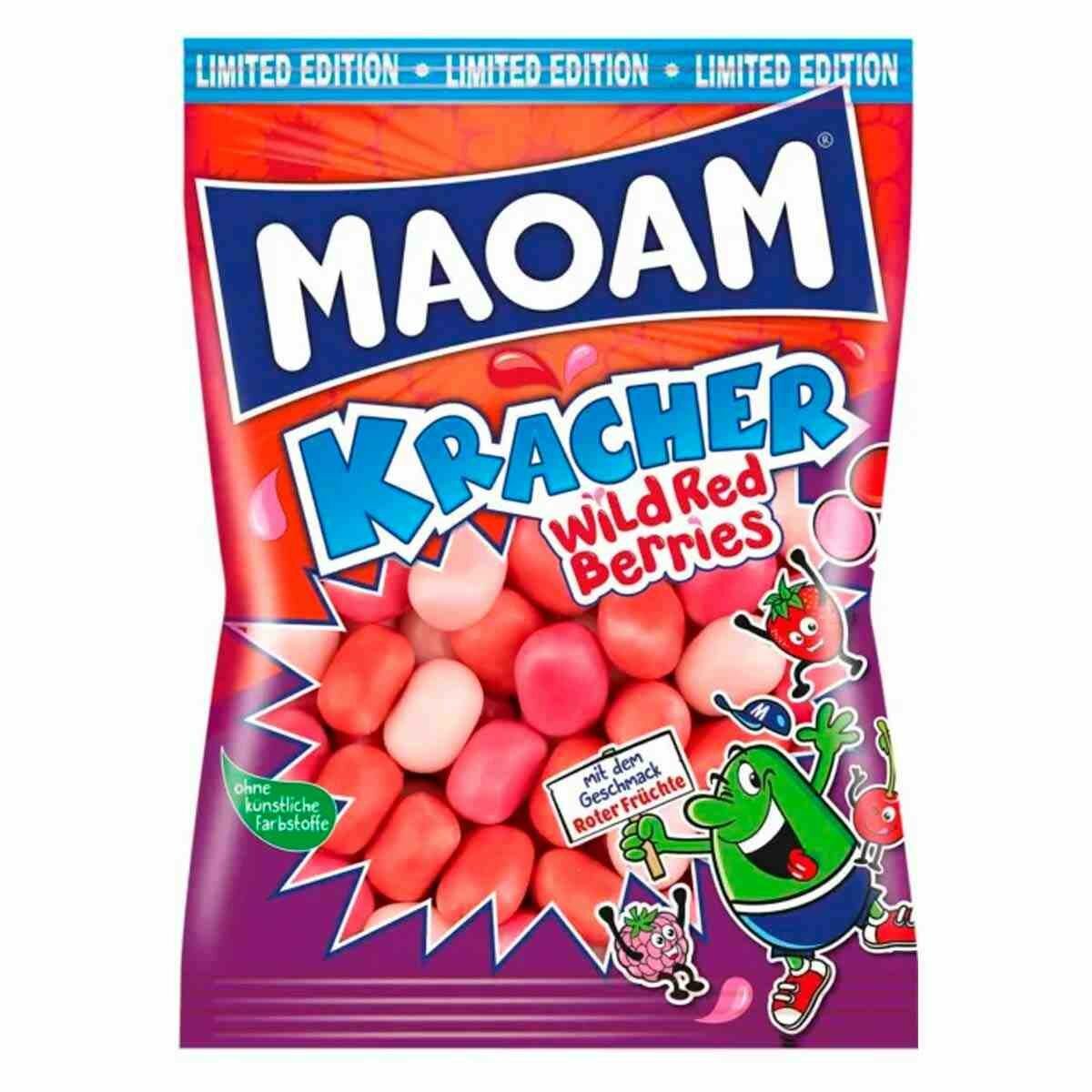 Жевательные конфеты Haribo Maoam Kracher Wild Red Berries со вкусом лесных ягод (Германия), 200 г